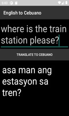 English to Cebuano Translator android App screenshot 1