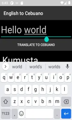 English to Cebuano Translator android App screenshot 2